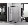 Mexen Exo-3S sliding shower cabin 80 x 100 cm, transparent, black - 8153-080-100-70-00