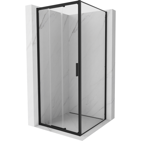 Mexen Exo sliding shower cabin 100 x 100 cm, transparent, black - 8153-100-100-70-00