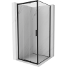 Mexen Exo sliding shower cabin 100 x 100 cm, transparent, black - 8153-100-100-70-00