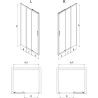 Mexen Exo-3S sliding shower door 75 cm, transparent, chrome - 8153-075-000-01-00