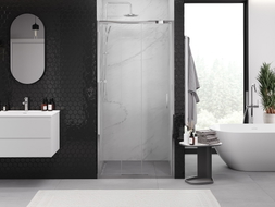 Mexen Exo-3S sliding shower door 95 cm, transparent, chrome - 8153-095-000-01-00