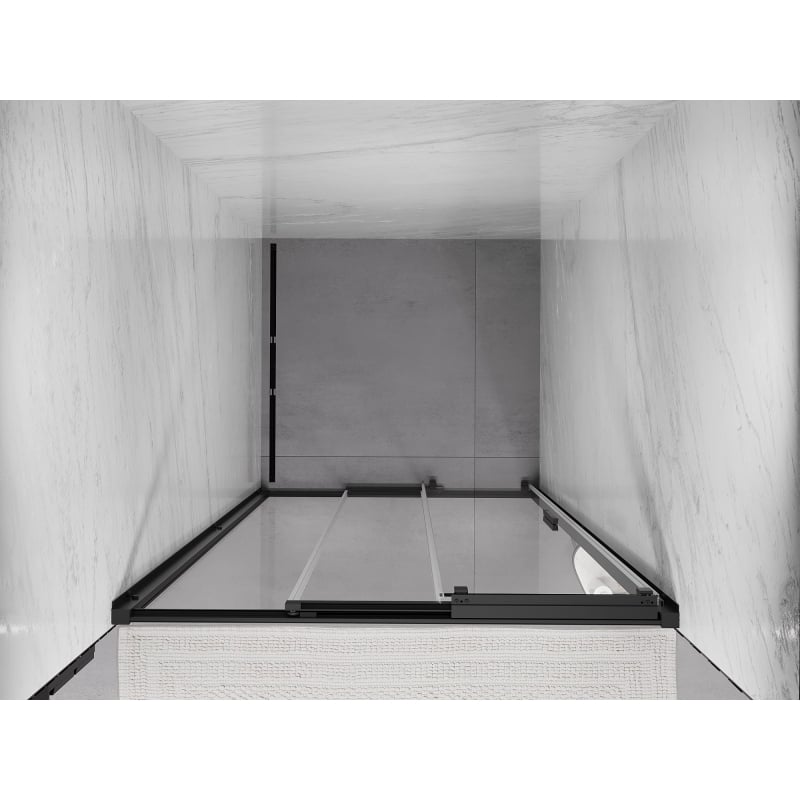 Mexen Exo-3S sliding shower door 70 cm, transparent, black - 8153-070-000-70-00