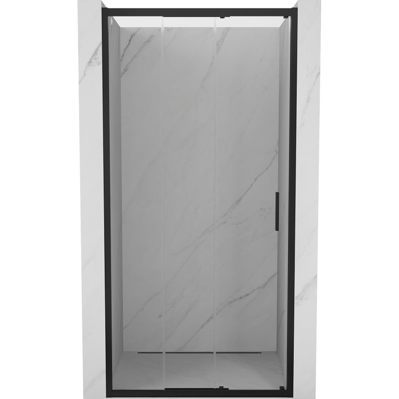 Mexen Exo-3S sliding shower door 80 cm, transparent, black - 8153-080-000-70-00
