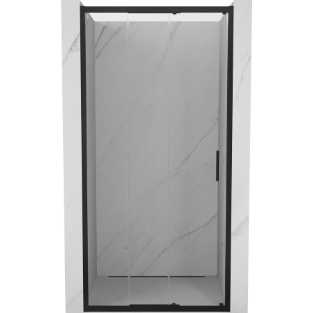 Mexen Exo-3S sliding shower door 95 cm, transparent, black - 8153-095-000-70-00