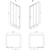 Mexen Exo-3S sliding shower door 95 cm, transparent, black - 8153-095-000-70-00