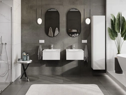 Mexen Orio bathroom cabinet 50 cm with sink Otis, 1 drawer, white gloss - 91A10-05023-1-BF00-W18M00