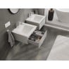 Mexen Orio bathroom cabinet 50 cm with Otis sink, 1 drawer, grey matt/white matt - 91A10-05023-1-BF62-W18M01