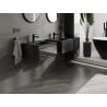 Mexen Orio 50 cm bathroom cabinet with Otis sink, 1 drawer, black gloss/matte black - 91A10-05023-1-BF70-W18M71