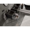 Mexen Orio 50 cm bathroom cabinet with Otis sink, 1 drawer, black gloss/matte black - 91A10-05023-1-BF70-W18M71
