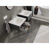 Mexen Orio bathroom cabinet 50 cm with Vela sink, 1 drawer, graphite matt/white matt - 91A10-05023-1-BF66-W23M01