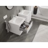 Mexen Orio bathroom cabinet 50 cm with Vela basin, 2 drawers, white gloss - 91A10-05047-2-BFF00-W23M00