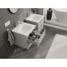 Mexen Orio bathroom cabinet 50 cm with Vela washbasin, 2 drawers, grey matte/white matte - 91A10-05047-2-BFF62-W23M01
