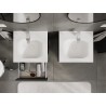 Mexen Orio bathroom cabinet 50 cm with Vela sink, 2 drawers, matte graphite/white matte - 91A10-05047-2-BFF66-W23M01