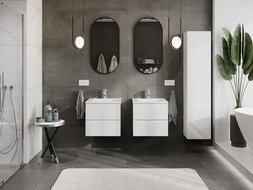 Mexen Orio 50 cm Bathroom Cabinet with Otis Sink, 2 Drawers, White Gloss - 91A10-05047-2-BFF00-W18M00