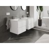 Mexen Orio bathroom cabinet 50 cm with Otis washbasin, 2 drawers, white matte - 91A10-05047-2-BFF01-W18M01