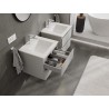 Mexen Orio bathroom cabinet 50 cm with Otis washbasin, 2 drawers, grey matte/white matte - 91A10-05047-2-BFF62-W18M01