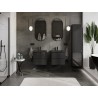 Mexen Orio 50 cm Bathroom Cabinet with Sink Otis, 2 Drawers, Black Gloss/Black Matte - 91A10-05047-2-BFF70-W18M71