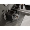 Mexen Orio 50 cm Bathroom Cabinet with Sink Otis, 2 Drawers, Black Gloss/Black Matte - 91A10-05047-2-BFF70-W18M71