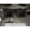 Mexen Orio 50 cm Bathroom Cabinet with Sink Otis, 2 Drawers, Black Gloss/Black Matte - 91A10-05047-2-BFF70-W18M71