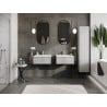 Mexen Orio bathroom cabinet 60 cm with Otis washbasin, 1 drawer, grey matte/white matte - 91A10-06023-1-BF62-W18M01