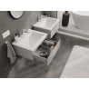 Mexen Orio bathroom cabinet 60 cm with Otis washbasin, 1 drawer, grey matte/white matte - 91A10-06023-1-BF62-W18M01