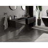 Mexen Orio 60 cm bathroom cabinet with Otis sink, 1 drawer, black gloss/black matte - 91A10-06023-1-BF70-W18M71
