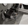 Mexen Orio 60 cm bathroom cabinet with Otis sink, 1 drawer, black gloss/black matte - 91A10-06023-1-BF70-W18M71