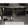 Mexen Orio bathroom cabinet 60 cm with Otis washbasin, 1 drawer, black gloss/black matte - 91A10-06023-1-BF70-W18M71