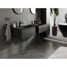Mexen Orio bathroom cabinet 60 cm with Otis sink, 1 drawer, black matte - 91A10-06023-1-BF71-W18M71