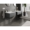 Mexen Orio bathroom cabinet 60 cm with Vela washbasin, 1 drawer, matte graphite/white matte - 91A10-06023-1-BF66-W23M01