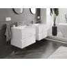 Mexen Orio bathroom cabinet 60 cm with Otis washbasin, 2 drawers, white gloss - 91A10-06047-2-BFF00-W18M00