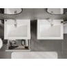 Mexen Orio bathroom cabinet 60 cm with Otis washbasin, 2 drawers, white gloss - 91A10-06047-2-BFF00-W18M00