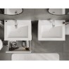 Mexen Orio bathroom cabinet 60 cm with Otis washbasin, 2 drawers, white matt - 91A10-06047-2-BFF01-W18M01