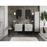 Mexen Orio bathroom cabinet 60 cm with Otis sink, 2 drawers, grey matt/white matt - 91A10-06047-2-BFF62-W18M01