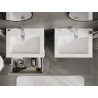 Mexen Orio bathroom cabinet 60 cm with Otis sink, 2 drawers, grey matt/white matt - 91A10-06047-2-BFF62-W18M01