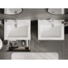 Mexen Orio bathroom cabinet 60 cm with Otis washbasin, 2 drawers, graphite matte/white matte - 91A10-06047-2-BFF66-W18M01