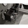 Mexen Orio 60 cm Bathroom Cabinet with Sink Otis, 2 Drawers, Black Gloss/Black Matte - 91A10-06047-2-BFF70-W18M71