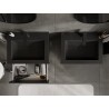 Mexen Orio 60 cm Bathroom Cabinet with Sink Otis, 2 Drawers, Black Gloss/Black Matte - 91A10-06047-2-BFF70-W18M71