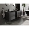 Mexen Orio bathroom cabinet 60 cm with Otis washbasin, 2 drawers, black matte - 91A10-06047-2-BFF71-W18M71