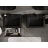 Mexen Orio bathroom cabinet 60 cm with Otis washbasin, 2 drawers, black matte - 91A10-06047-2-BFF71-W18M71