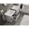 Mexen Orio bathroom cabinet 60 cm with Vela washbasin, 2 drawers, grey matte/white matte - 91A10-06047-2-BFF62-W23M01