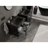 Mexen Orio 60 cm Bathroom Cabinet with Vela Sink, 2 Drawers, Black Gloss/Black Matte - 91A10-06047-2-BFF70-W23M71