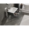 Mexen Orio bathroom cabinet 70 cm with Otis washbasin, 1 drawer, graphite matte/white matte - 91A10-07023-1-BF66-W18M01