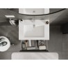 Mexen Orio bathroom cabinet 70 cm with Otis washbasin, 1 drawer, graphite matte/white matte - 91A10-07023-1-BF66-W18M01