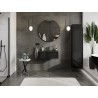 Mexen Orio 70 cm Bathroom Cabinet with Sink Otis, 1 Drawer, Black Gloss/Black Matte - 91A10-07023-1-BF70-W18M71