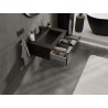 Mexen Orio 70 cm Bathroom Cabinet with Sink Otis, 1 Drawer, Black Gloss/Black Matte - 91A10-07023-1-BF70-W18M71