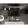 Mexen Orio 70 cm Bathroom Cabinet with Sink Otis, 1 Drawer, Black Gloss/Black Matte - 91A10-07023-1-BF70-W18M71