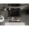 Mexen Orio bathroom cabinet 70 cm with Otis washbasin, 1 drawer, black matte - 91A10-07023-1-BF71-W18M71