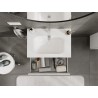 Mexen Orio bathroom cabinet 70 cm with Vela washbasin, 1 drawer, white gloss - 91A10-07023-1-BF00-W23M00