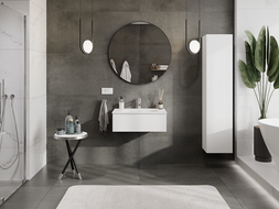 Mexen Orio bathroom cabinet 70 cm with Vela washbasin, 1 drawer, white matte - 91A10-07023-1-BF01-W23M01
